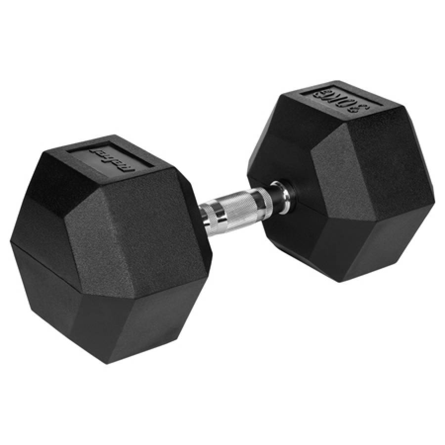 Gantere Greutate Fonta Cauciuc 30kg Fitness Rebel Active