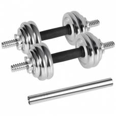 Set complet de gantere reglabile pentru antrenamente la domiciliu.