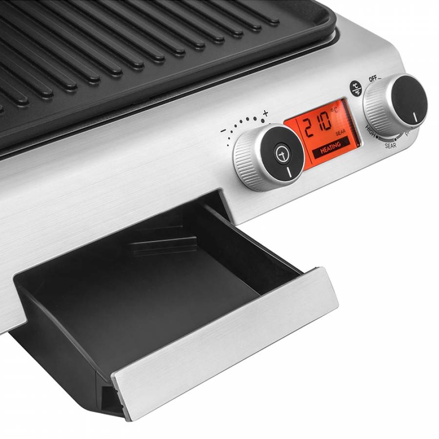 Gratar Electric Sencor 2000 W, Senzor automat gatit, Anti-alunecare, Negru