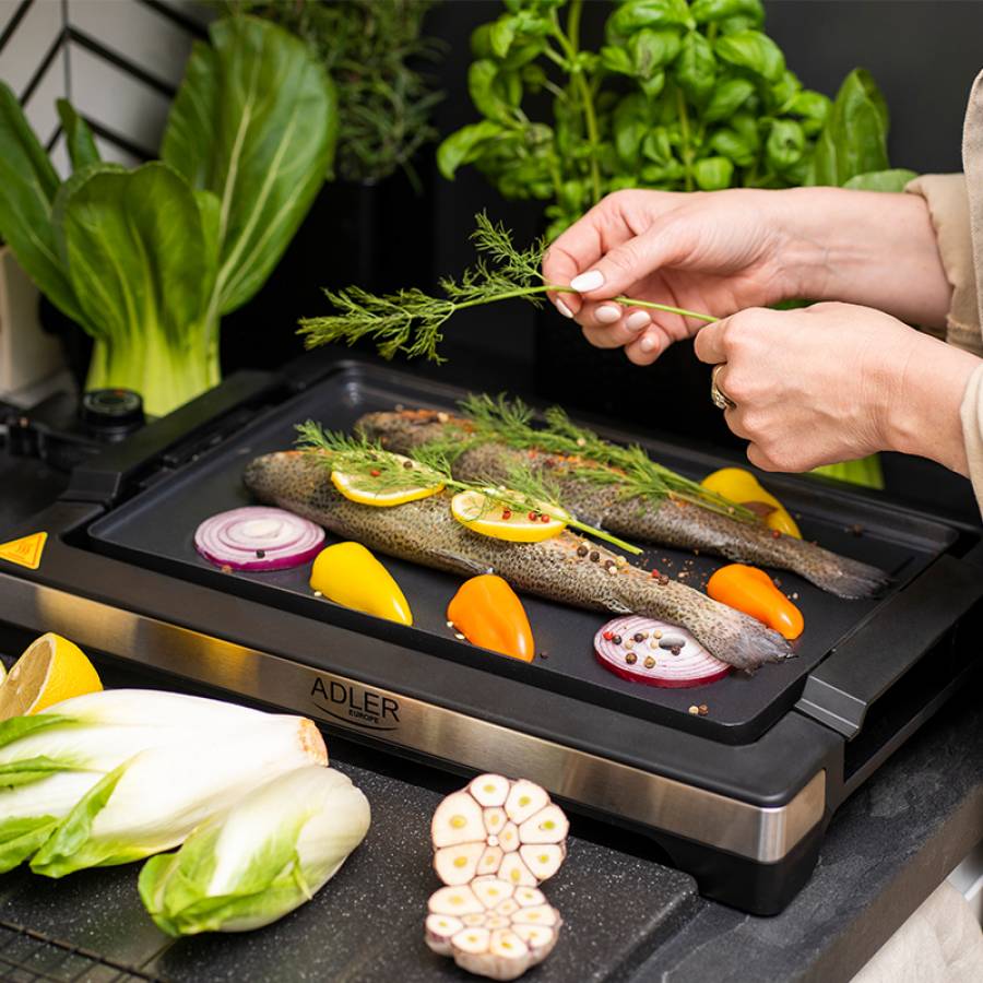 Gril Electric Striat, Neted 3000W Adler 6613 Garden Grill