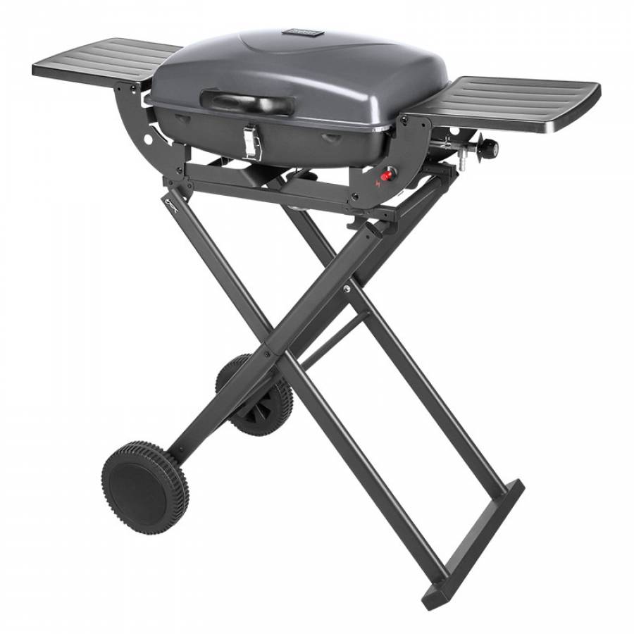 Grill Gaz Portabil Pliabil cu Putere 3,6kW, Inaltime Reglabila, Negru
