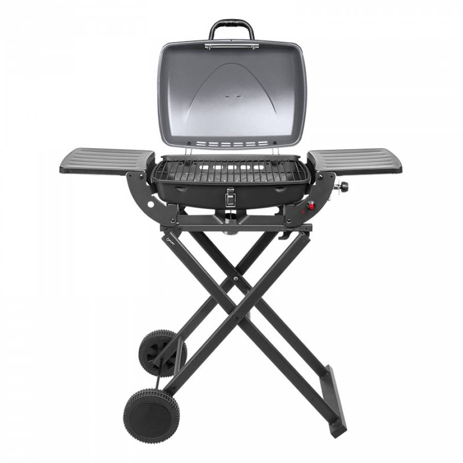 Grill Gaz Portabil Pliabil cu Putere 3,6kW, Inaltime Reglabila, Negru