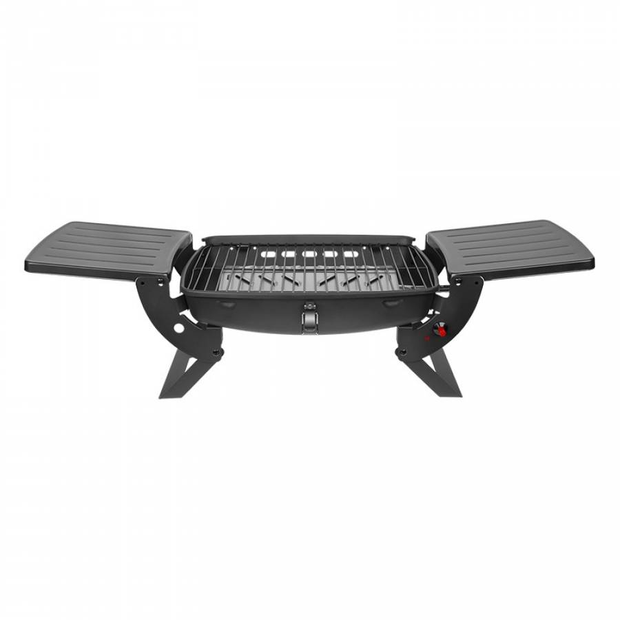 Grill Gaz Portabil Pliabil cu Putere 3,6kW, Inaltime Reglabila, Negru