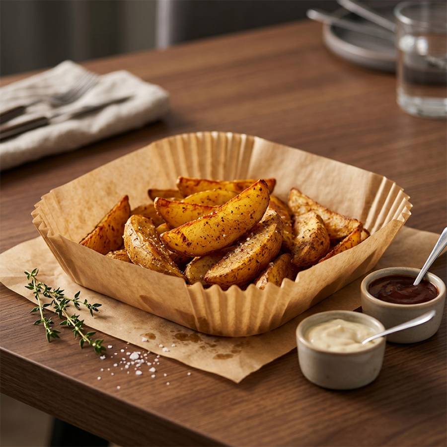 Hartie Pentru Air Fryer Patrat 16cm 100buc Adler