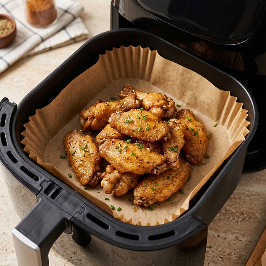 Hartie Pentru Air Fryer Patrat 20cm 100buc Adler