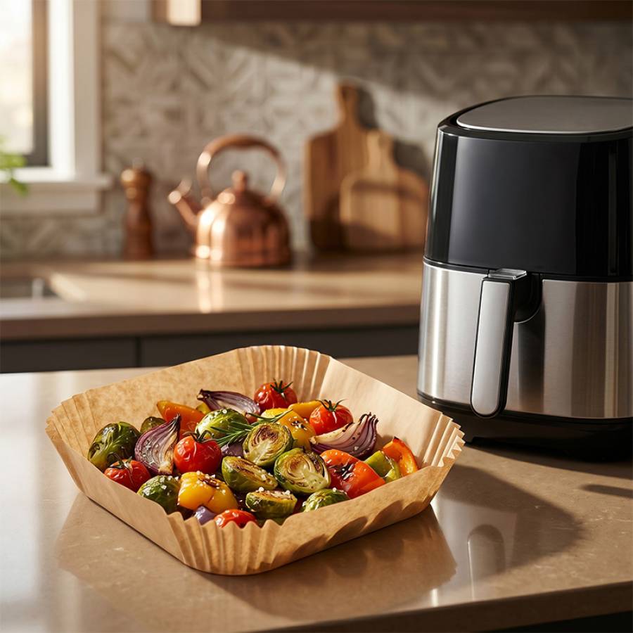 Hartie Pentru Air Fryer Patrat 20cm 100buc Adler