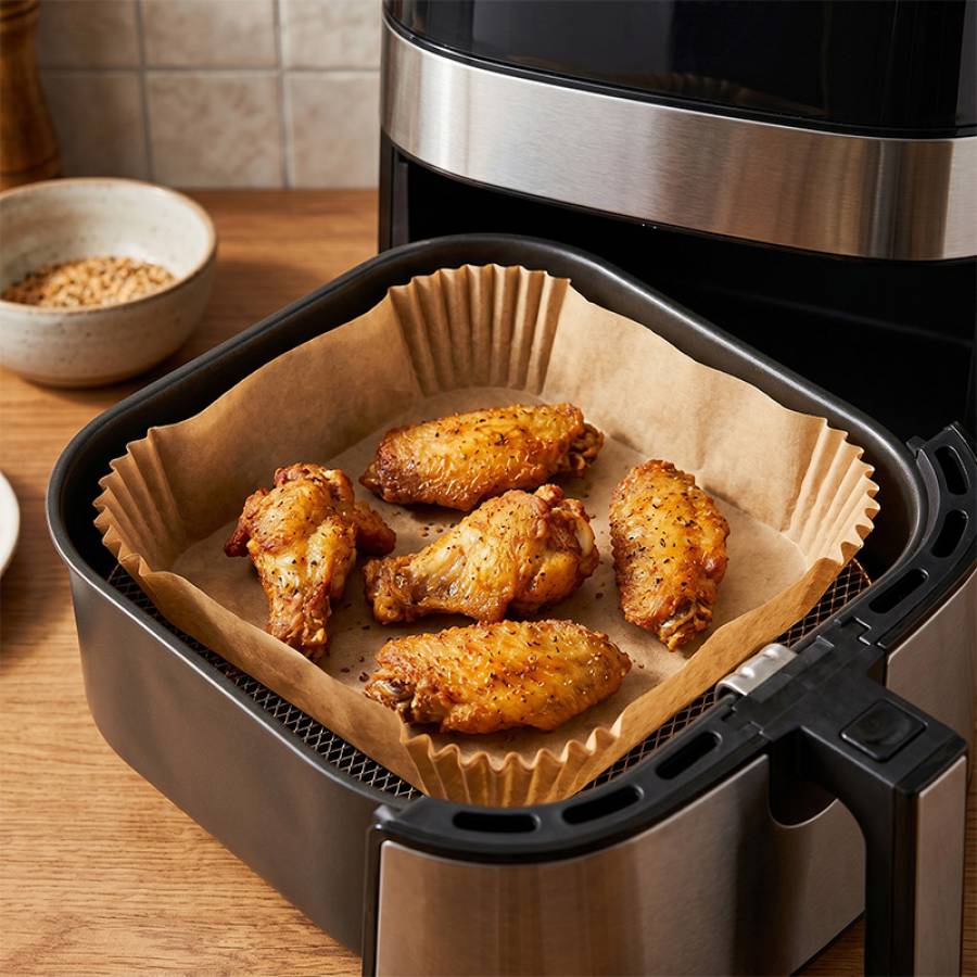 Hartie Pentru Air Fryer Patrat 23cm 100buc Adler