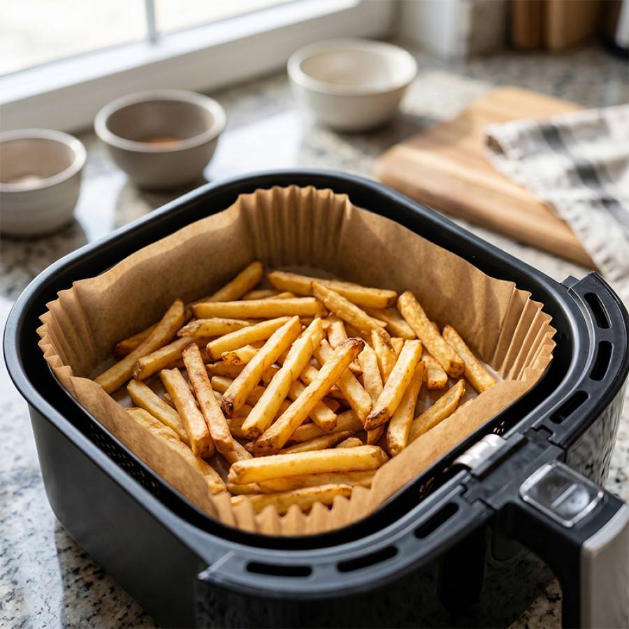 Hartie Pentru Air Fryer Patrat 23cm 100buc Adler