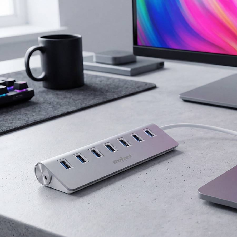 Centrala USB 3.0 7 Porturi Rebellious