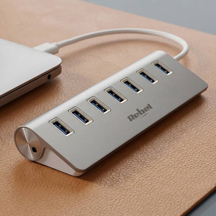 Centrala USB 3.0 7 Porturi Rebellious