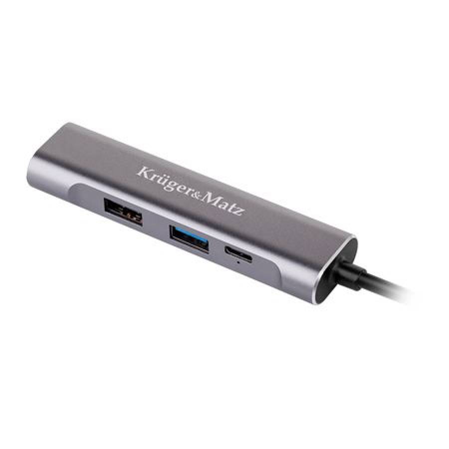 Hub USB 4 Porturi HDMI USB Kruger&Matz Argintiu