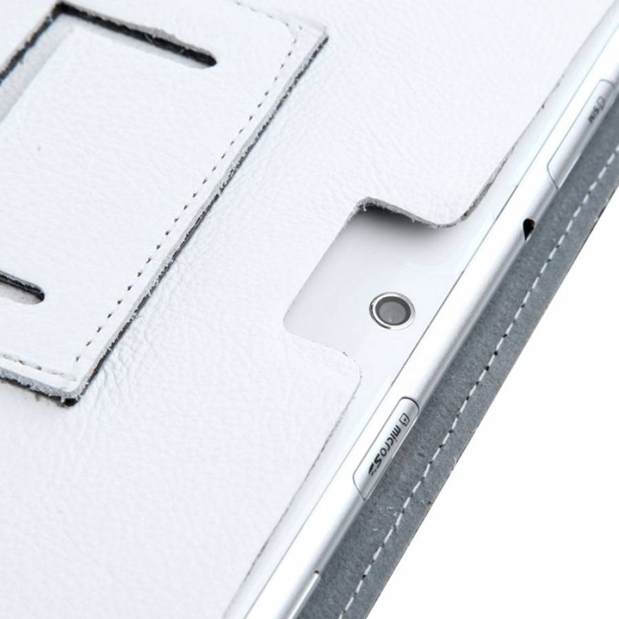 Husa Albă Piele Ecologică pentru Samsung Galaxy Tab