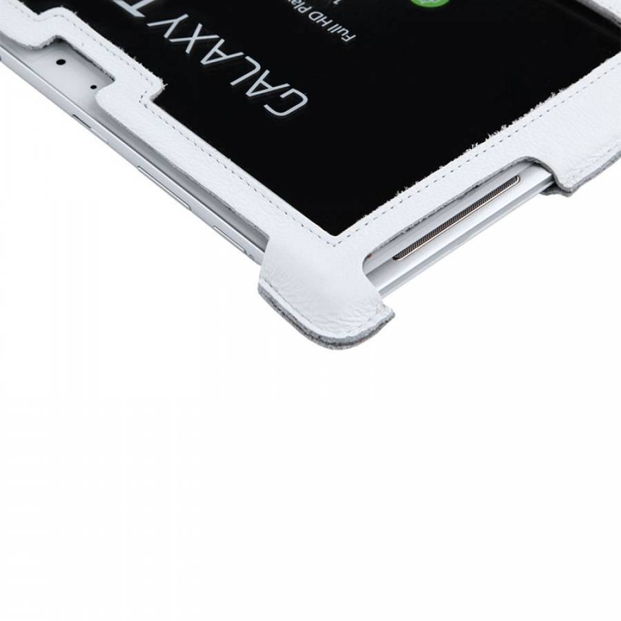 Husa Albă Piele Ecologică pentru Samsung Galaxy Tab