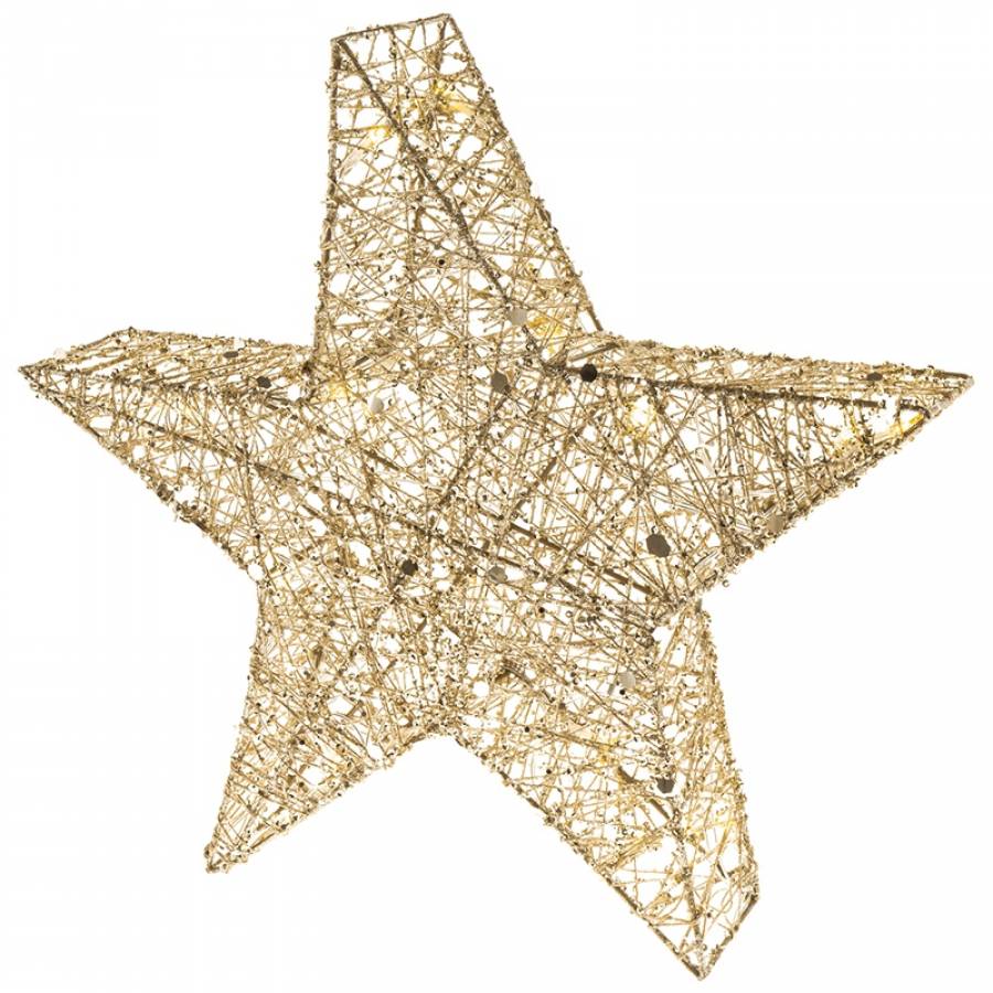 Stea Iluminata Craciun Alb Cald, Festive 40 cm