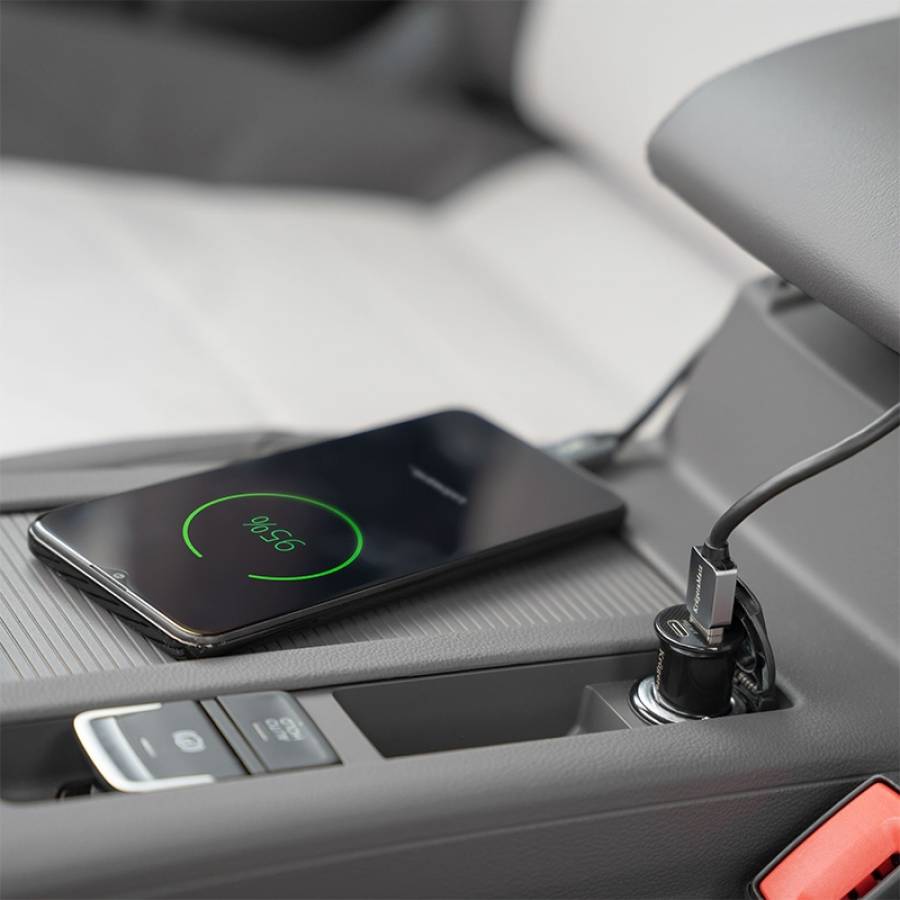 Dual Port Auto Charger USB Tip-C 20W Qualcomm Rapid Charge