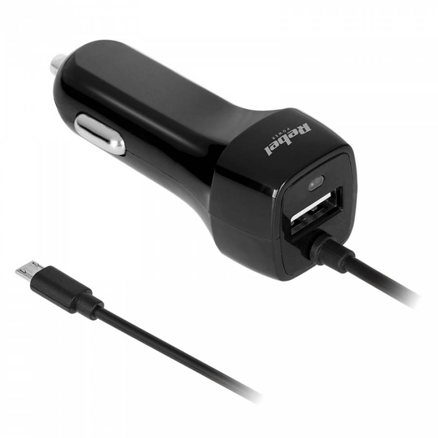 Incarcator auto USB 2100mA (negru).