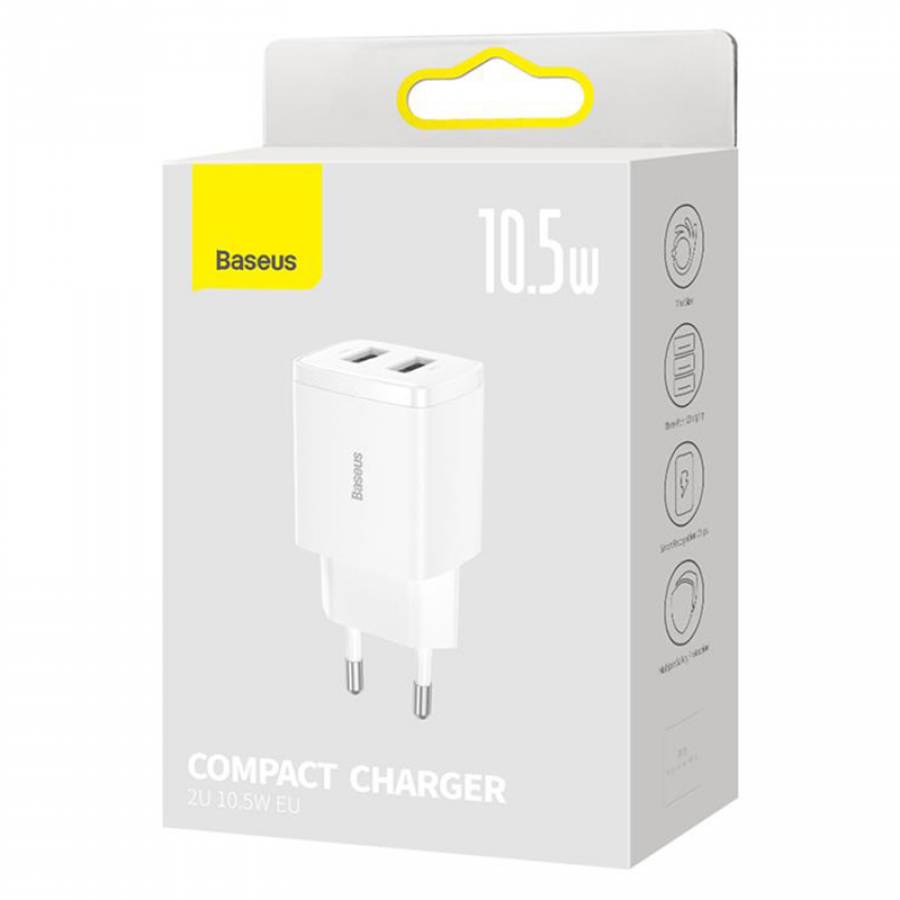 Incarcator Reţea 10.5w Baseus Compact pentru dispozitivele tale.