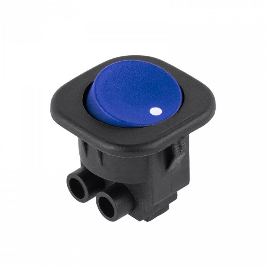 Intrerupator rotund, albastru, 3A/230V.