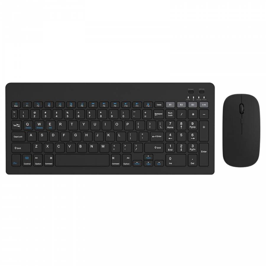 Kit Tastatura Si Mouse Wireless Negru Omega