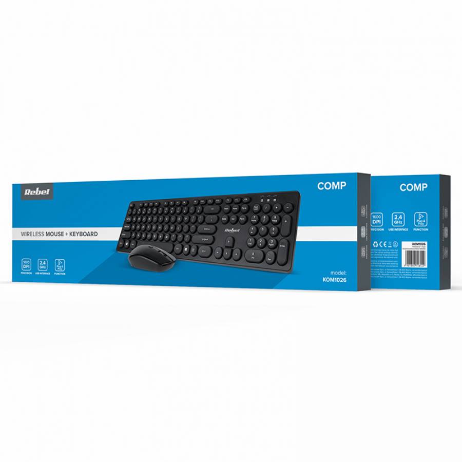 Kit Wireless Tastatura Si Mouse Ws400 Rebel Wireless