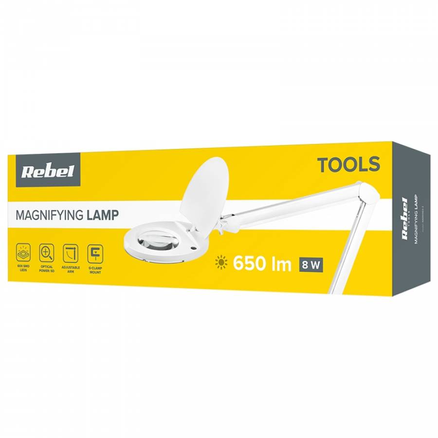 Lampa cu Lupa LED 5 Dioptrii 8W