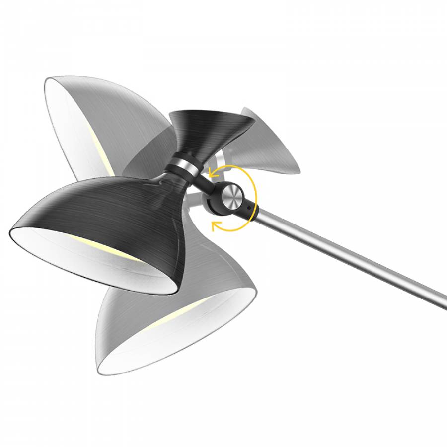 Lampa de Podea Led 12w+3w cu Brat Reglabil