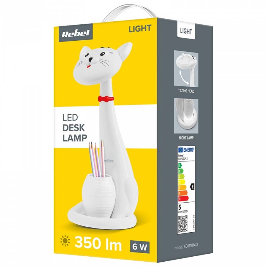 Lampa Led Birou Copii Pisica cu Butoane Touch