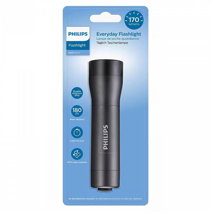 Lanterna Led Aluminiu 4 Aaa rezistentă apă Philips