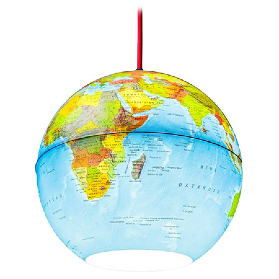 Plafoniera cu design glob pamantesc de 26 cm.