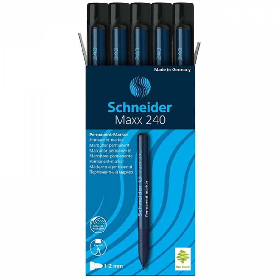 Marker Permanent cu varf rotund de 2mm Schneider, ideal pentru diverse suprafete.