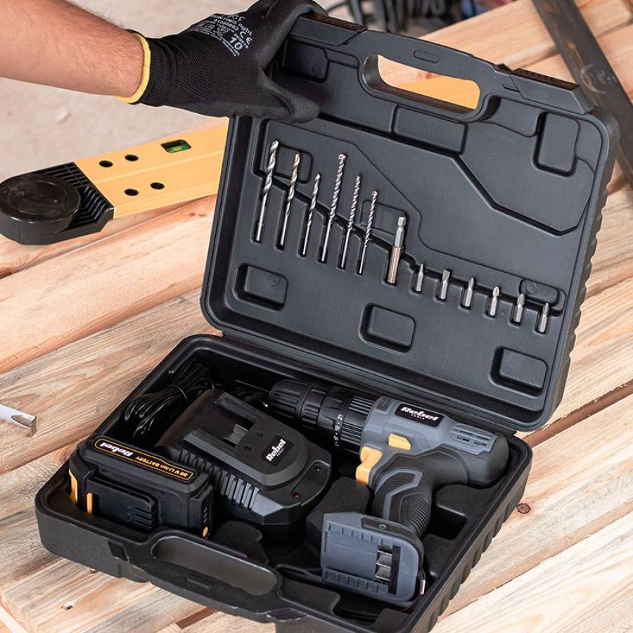 Masina De Gaurit Sau Insurubat cu Acumulator Rebel, Set Accesorii