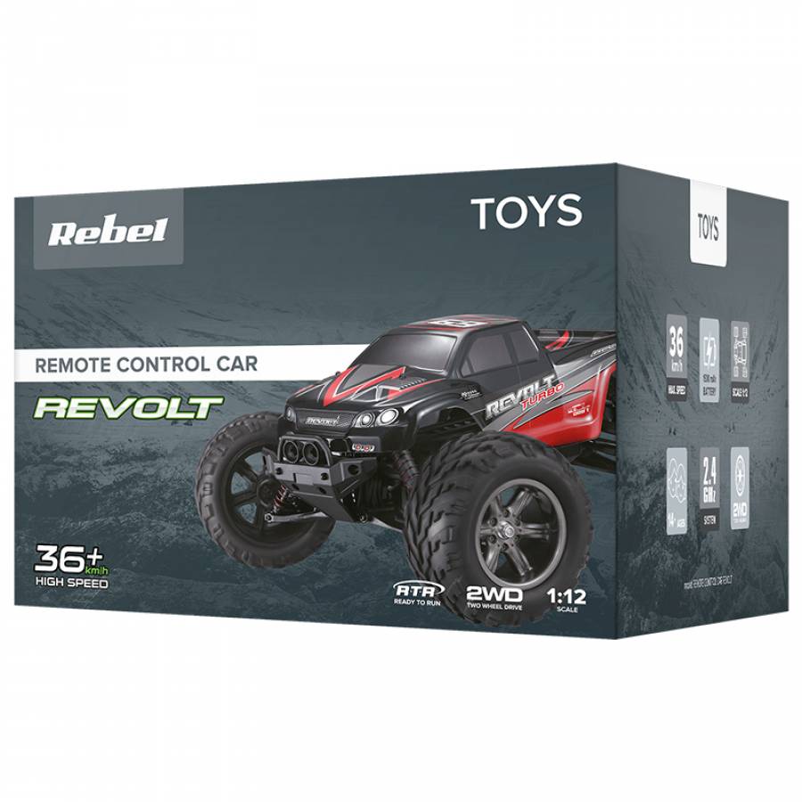 Autoturism RC Revolt Rebel Electric 36km/h 1:12