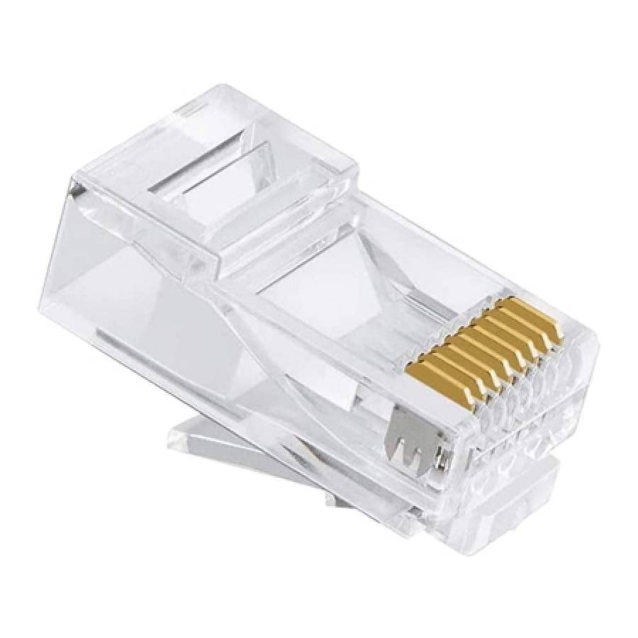 Mufa Rj45 Pass Through Cat 6e Gold