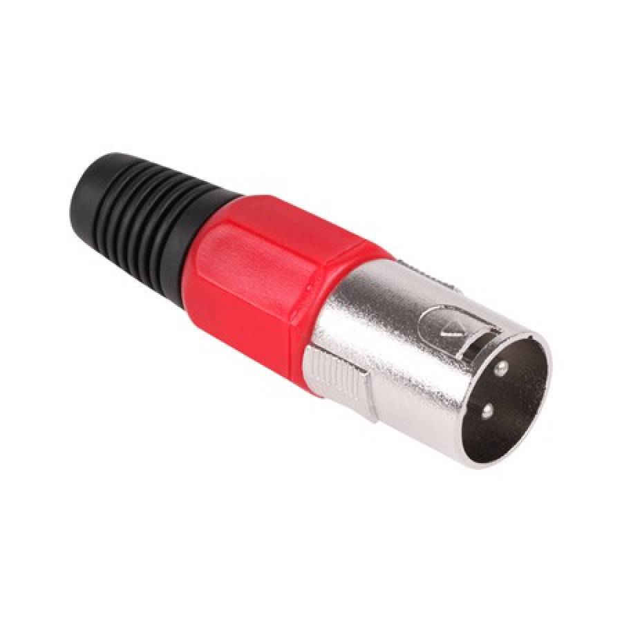 Mufa XLR Mascul Rosu - Conector audio pentru profesionisti.