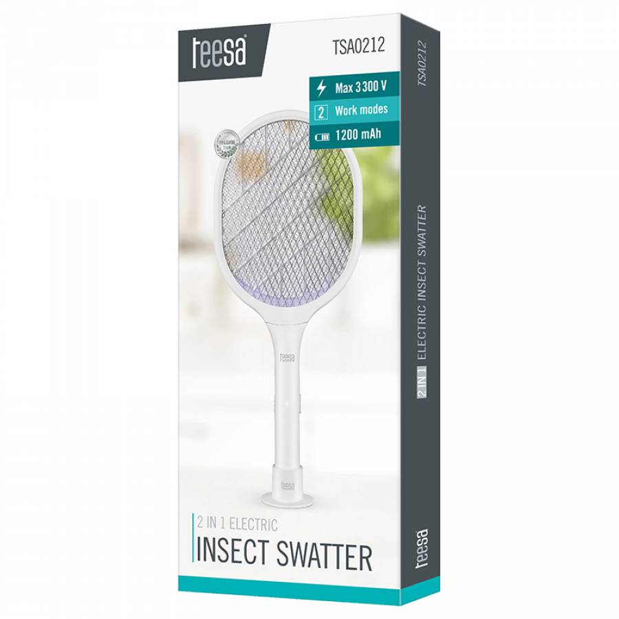 Paleta Electrica Swatter Anti-insecte  2 In 1 Teesa