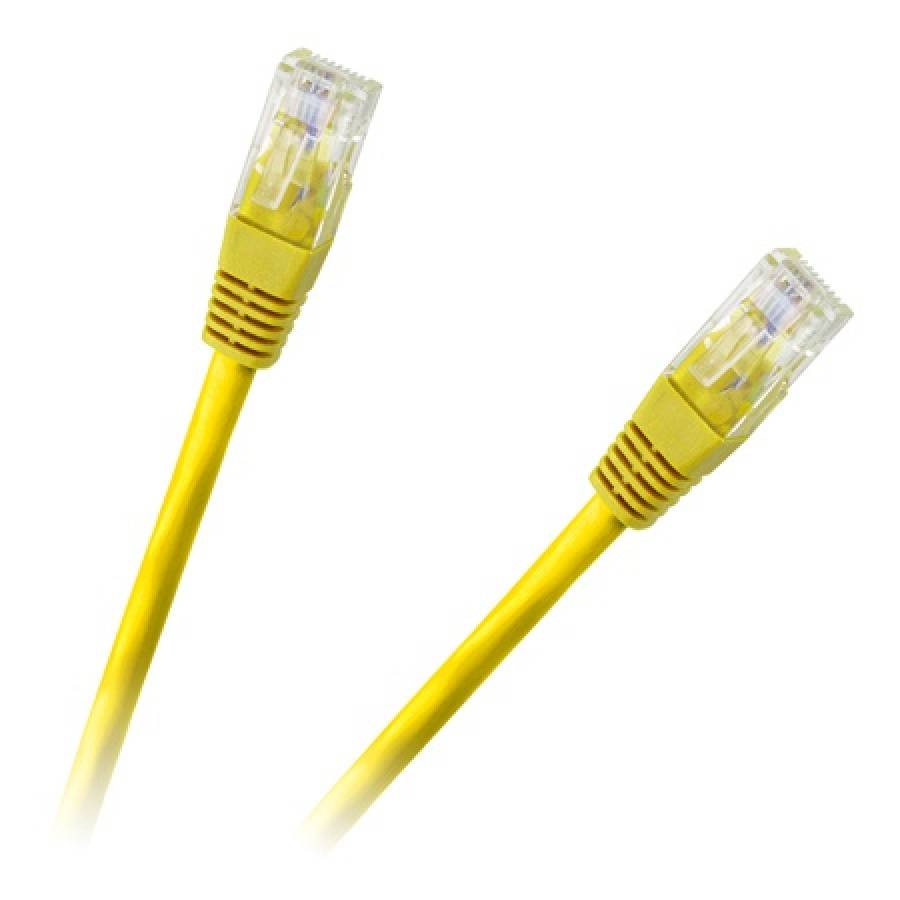 Patchcord UTP Cat6E galben 1.5m - Cablu de calitate.