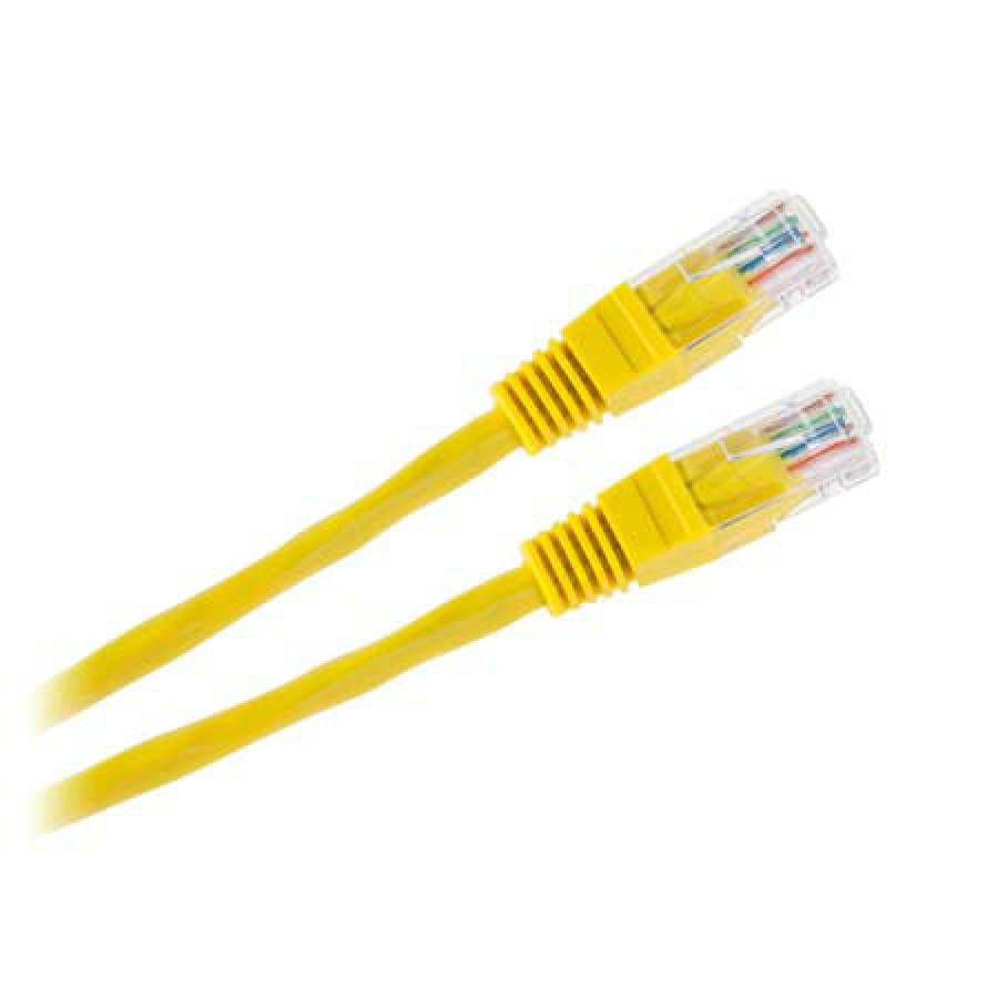 Patchcord UTP Cat.5e galben 0.5m - cablu online.