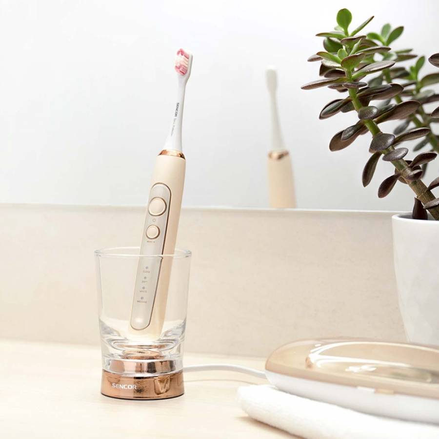 Perie electrica Sonica Sencor, 4 programe, baterie 45 zile.