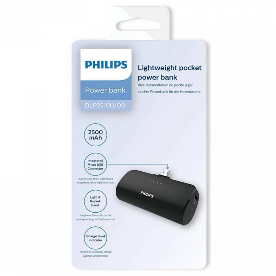 Powerbank Li-polymer 2500mah Philips - Incarcator extern portabil, 2500mAh