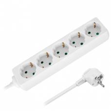Prelungitor cu 5 prize, fara intrerupator, lungime 2.0m, rezistent.
