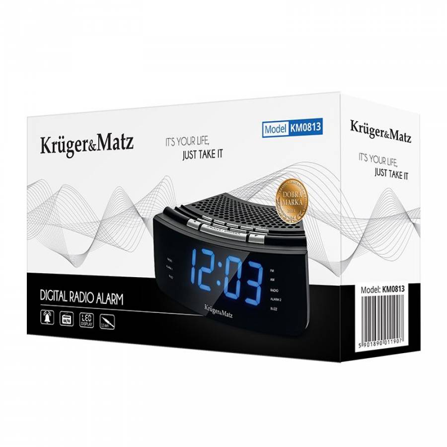 Ceas Radio Dual Alarm Kruger&matz Cu Boxa Incorporata
