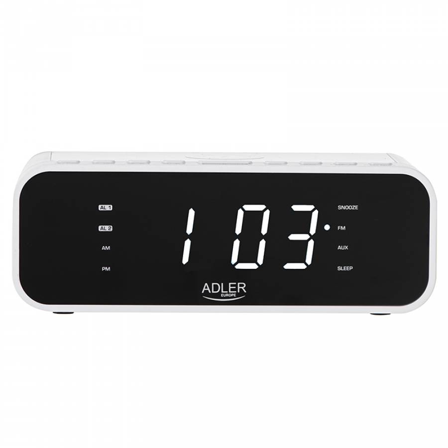 Radio Cu Ceas Incarcare Wireless Ad 1192 Alb Adler