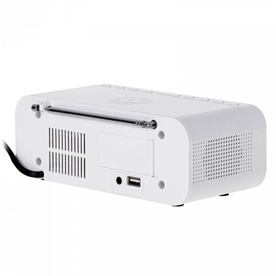 Radio Cu Ceas Incarcare Wireless Ad 1192 Alb Adler