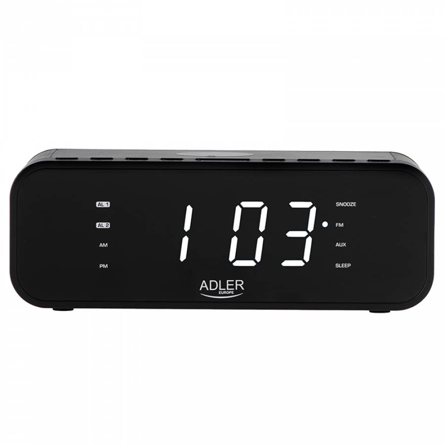 Radio Cu Ceas Incarcare Wireless Ad 1192 Negru Adler