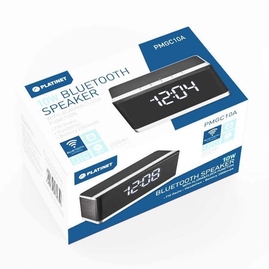 Difuzor Bluetooth Radio Fm Platinet Cu Ceas