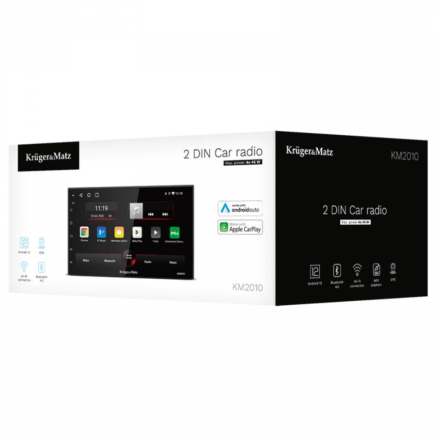 Player radio pentru mașină cu Carplay și Android Auto.