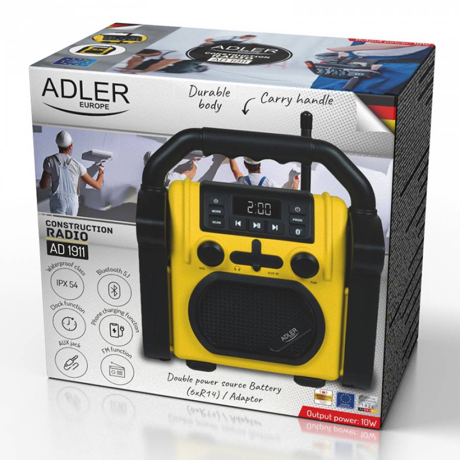 Radio Bluetooth Portabil Dur Ipx54 - AD 1911 Adler