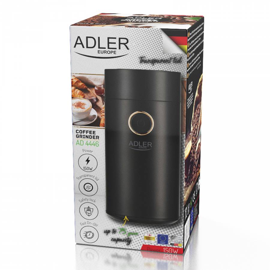 Rasnita Cafea Electrica Cu Tolba Nera Adler