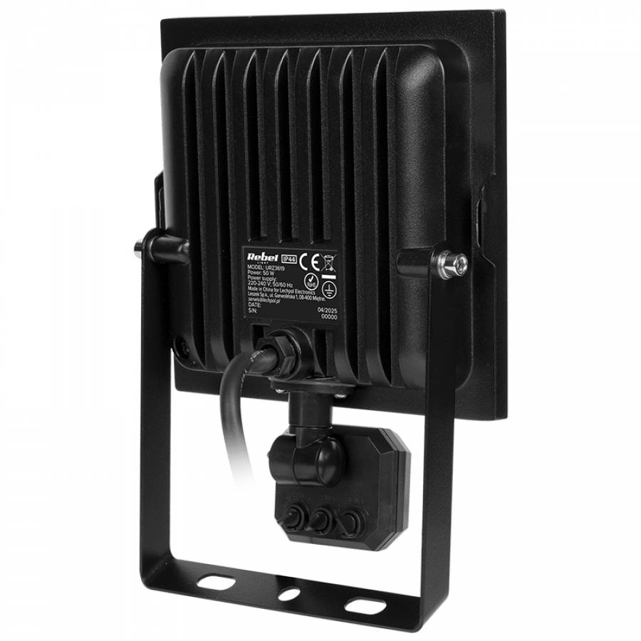 Senzor de miscare LED 50w cu reflector alb rece