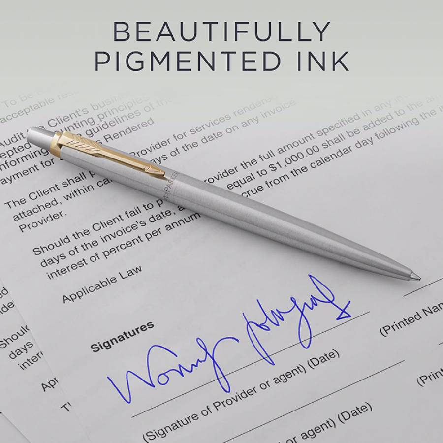 Pix Parker cu rezerva de culoare albastra, instrument de scris.